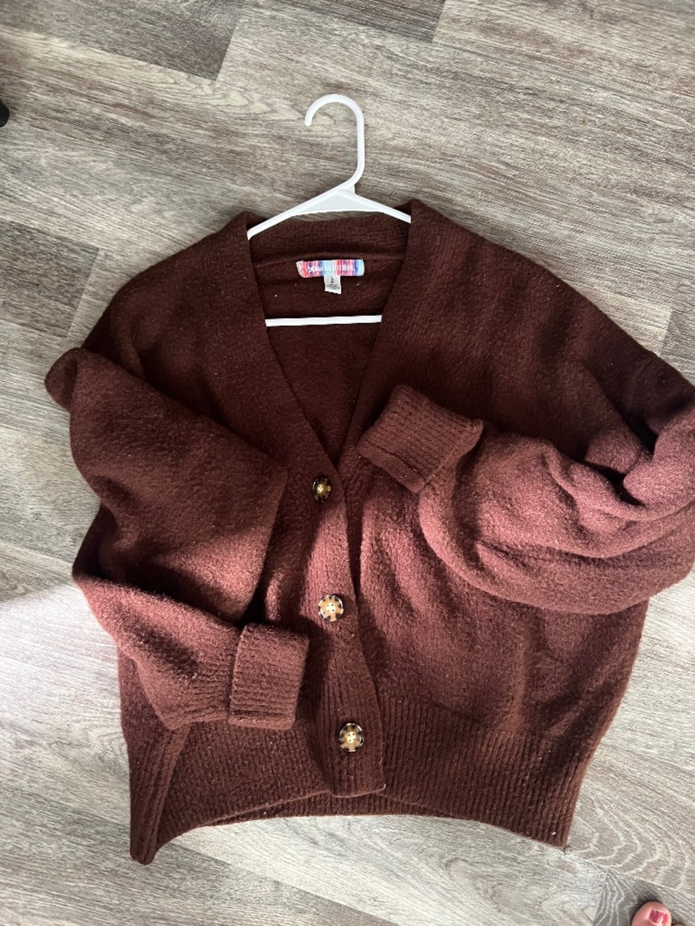 Urban Outfitters fuzzy soft oversized brown cardigan